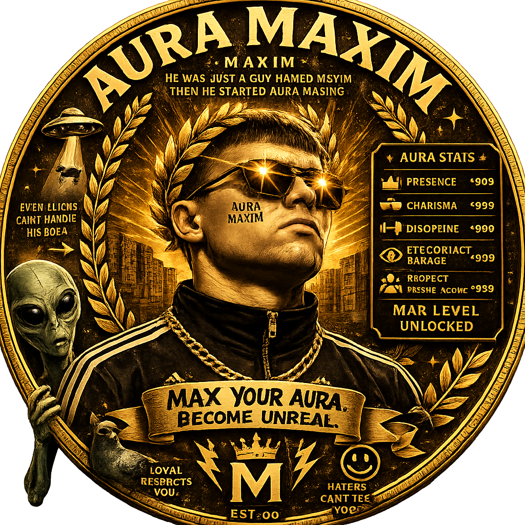 AURAMAXIM gold coin featuring Maxim